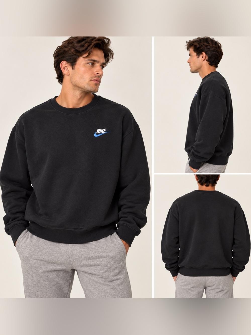 Nike Sportswear Club Fleece Crewneck Sweatshirt Black S
